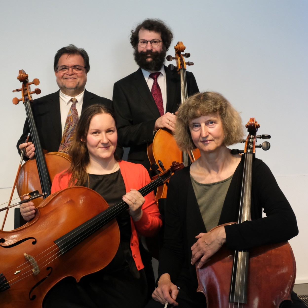 Celloquartett Brandenburg. Staatsorchester, vorn v.l. Sofia Chekalina, Kerstin Tiedeken, hinten v.l. Prem Weber, Moritz Kuhn (Foto BSOF) klein