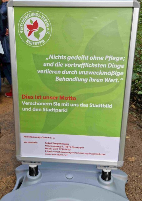 Plakatständer Verschönerungsverein